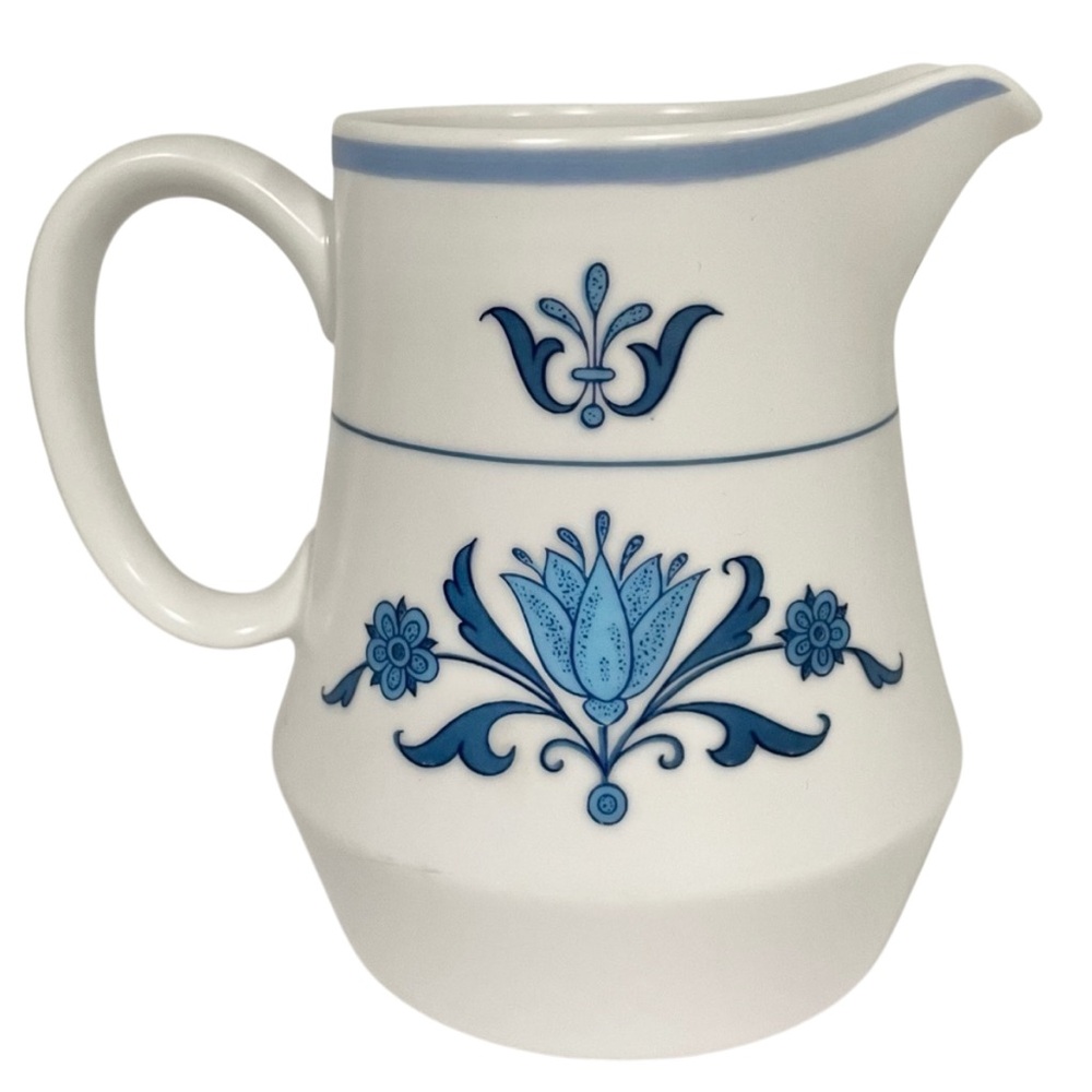 Noritake China Creamer Blue Haven Pattern  Discontinued Piece Farmhouse Kitchen